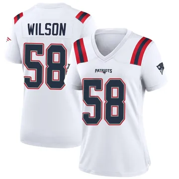 Women's New England Patriots Jared Wilson White Game Jersey By Nike