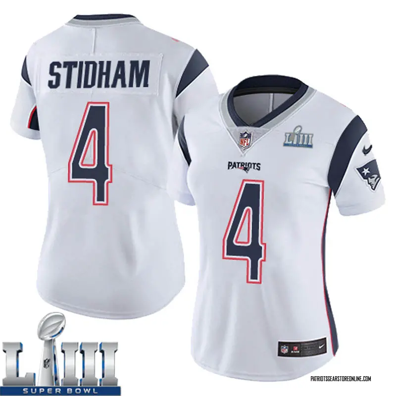 Women\'s New England Patriots Jarrett î€€Stidhamî€ White Limited Super Bowl ...