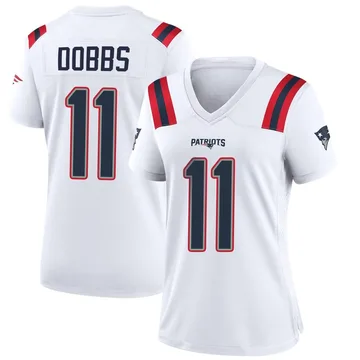 Women's New England Patriots Joshua Dobbs White Game Jersey By Nike