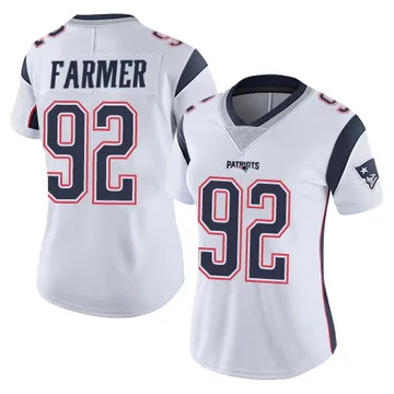 Women's New England Patriots Joshua Farmer White Limited Vapor Untouchable Jersey By Nike