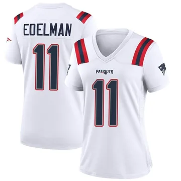 Women's New England Patriots Julian Edelman White Game Jersey By Nike