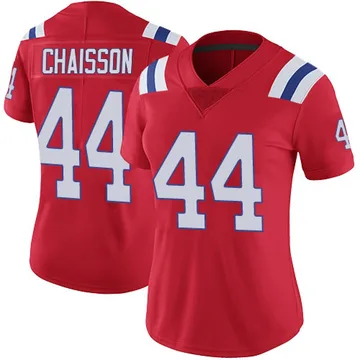 Women's New England Patriots K'Lavon Chaisson Red Limited Vapor Untouchable Alternate Jersey By Nike
