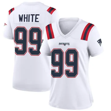 Women's New England Patriots Keion White White Game Jersey By Nike