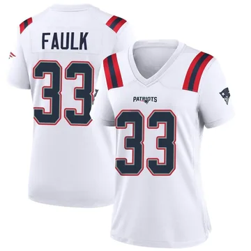 Women's New England Patriots Kevin Faulk White Game Jersey By Nike