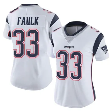 Women's New England Patriots Kevin Faulk White Limited Vapor Untouchable Jersey By Nike