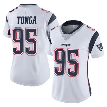 Women's New England Patriots Khyiris Tonga White Limited Vapor Untouchable Jersey By Nike