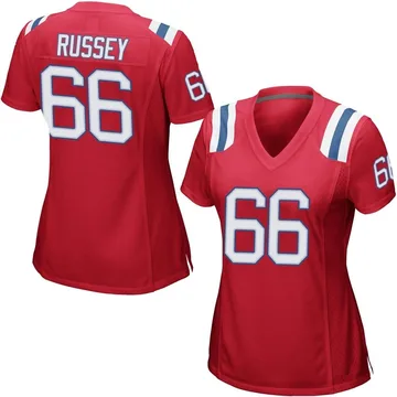 Women's New England Patriots Kody Russey Red Game Alternate Jersey By Nike