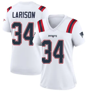 Women's New England Patriots Lan Larison White Game Jersey By Nike