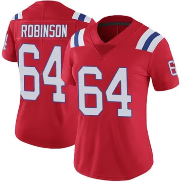 Women's New England Patriots Layden Robinson Red Limited Vapor Untouchable Alternate Jersey By Nike