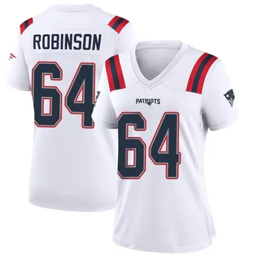 Women's New England Patriots Layden Robinson White Game Jersey By Nike
