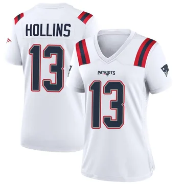 Women's New England Patriots Mack Hollins White Game Jersey By Nike