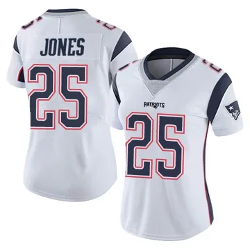Women's New England Patriots Marcus Jones White Limited Vapor Untouchable Jersey By Nike