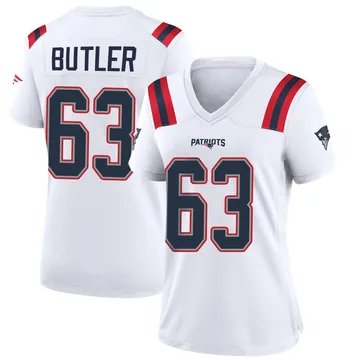 Women's New England Patriots Mehki Butler White Game Jersey By Nike