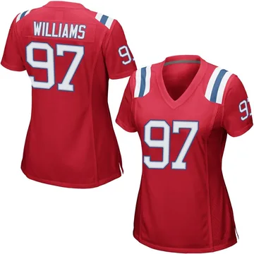 Women's New England Patriots Milton Williams Red Game Alternate Jersey By Nike