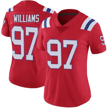 Women's New England Patriots Milton Williams Red Limited Vapor Untouchable Alternate Jersey By Nike