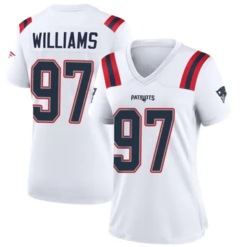Women's New England Patriots Milton Williams White Game Jersey By Nike