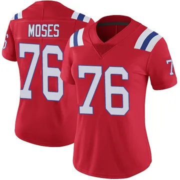 Women's New England Patriots Morgan Moses Red Limited Vapor Untouchable Alternate Jersey By Nike