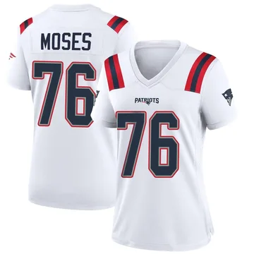 Women's New England Patriots Morgan Moses White Game Jersey By Nike