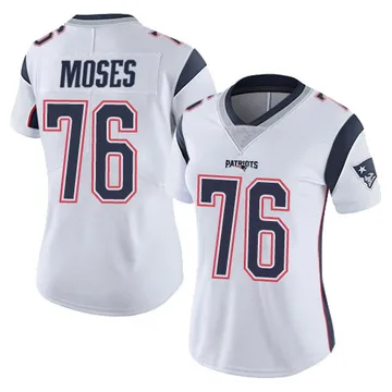 Women's New England Patriots Morgan Moses White Limited Vapor Untouchable Jersey By Nike