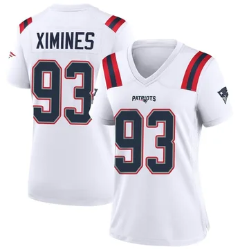 Women's New England Patriots Oshane Ximines White Game Jersey By Nike