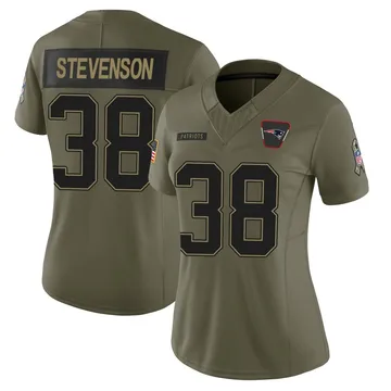 Women's New England Patriots Rhamondre Stevenson Olive Limited 2025 Salute to Service Jersey By Nike