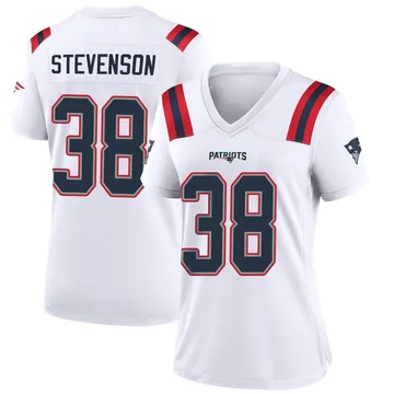 Women's New England Patriots Rhamondre Stevenson White Game Jersey By Nike