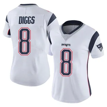 Women's New England Patriots Stefon Diggs White Limited Vapor Untouchable Jersey By Nike