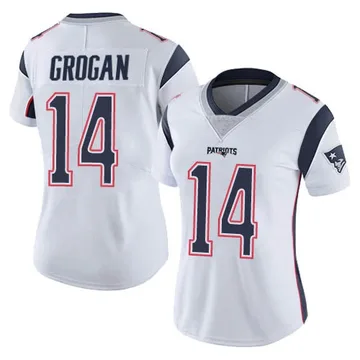 Women's New England Patriots Steve Grogan White Limited Vapor Untouchable Jersey By Nike