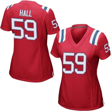 Women's New England Patriots Terez Hall Red Game Alternate Jersey By Nike