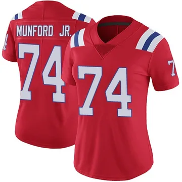 Women's New England Patriots Thayer Munford Jr. Red Limited Vapor Untouchable Alternate Jersey By Nike