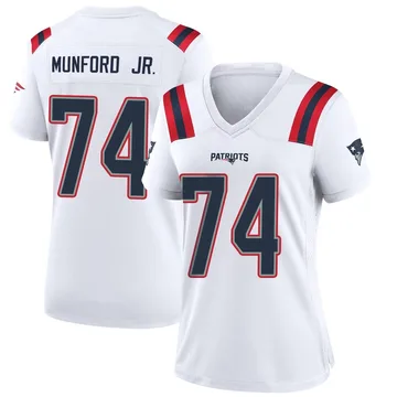 Women's New England Patriots Thayer Munford Jr. White Game Jersey By Nike