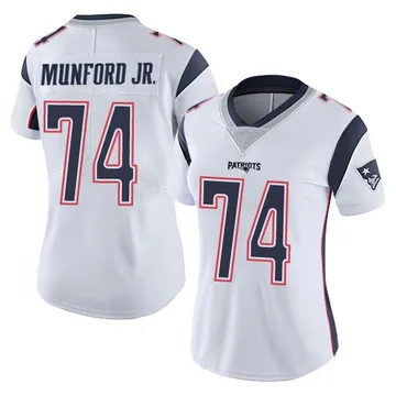 Women's New England Patriots Thayer Munford Jr. White Limited Vapor Untouchable Jersey By Nike