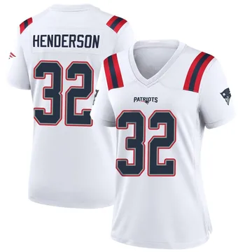 Women's New England Patriots TreVeyon Henderson White Game Jersey By Nike