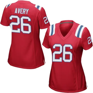 Women's New England Patriots Tre Avery Red Game Alternate Jersey By Nike