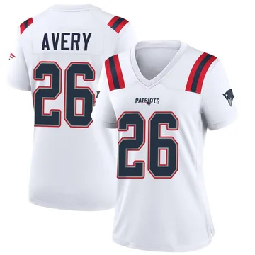 Women's New England Patriots Tre Avery White Game Jersey By Nike