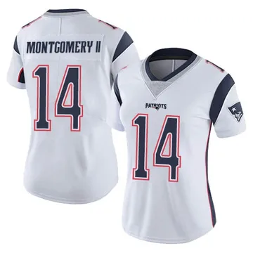 Women's New England Patriots Ty Montgomery II White Limited Vapor Untouchable Jersey By Nike
