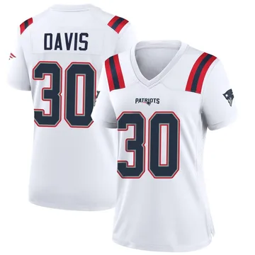 Women's New England Patriots Tyler Davis White Game Jersey By Nike