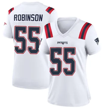 Women's New England Patriots Tyrese Robinson White Game Jersey By Nike