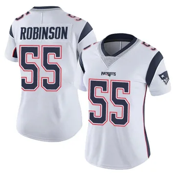 Women's New England Patriots Tyrese Robinson White Limited Vapor Untouchable Jersey By Nike