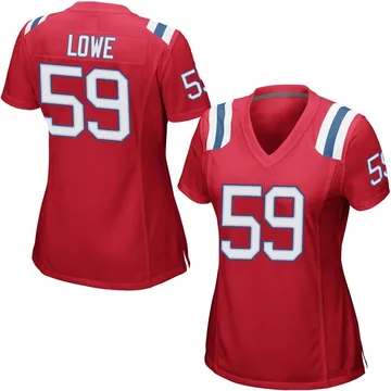 Women's New England Patriots Vederian Lowe Red Game Alternate Jersey By Nike
