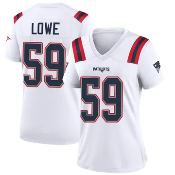Women's New England Patriots Vederian Lowe White Game Jersey By Nike