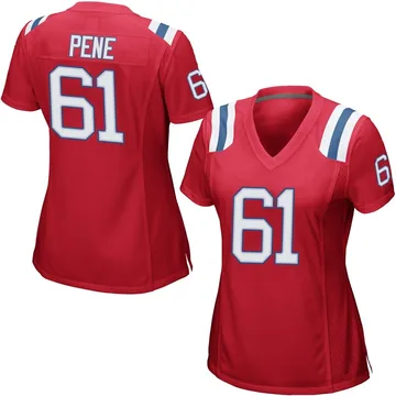 Women's New England Patriots Wilfried Pene Red Game Alternate Jersey By Nike