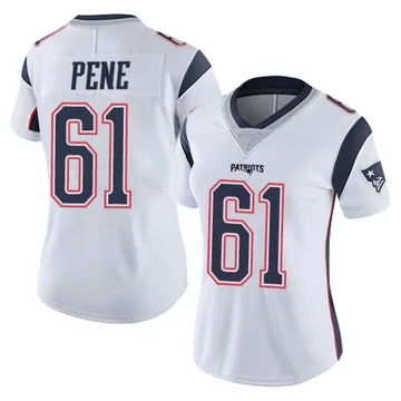 Women's New England Patriots Wilfried Pene White Limited Vapor Untouchable Jersey By Nike