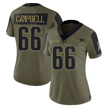 Women's New England Patriots Will Campbell Olive Limited 2021 Salute To Service Jersey By Nike