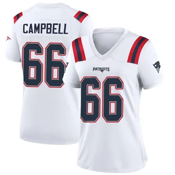 Women's New England Patriots Will Campbell White Game Jersey By Nike