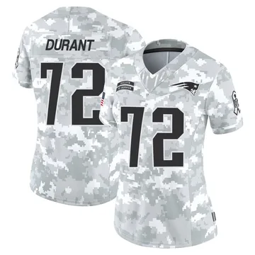 Women's New England Patriots Yasir Durant Arctic Camo Limited 2024 Salute to Service Jersey By Nike