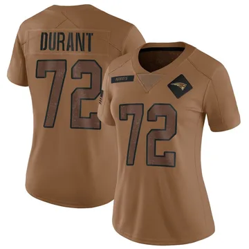 Women's New England Patriots Yasir Durant Brown Limited 2023 Salute To Service Jersey By Nike