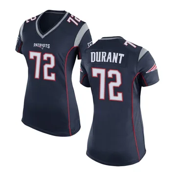 Women's New England Patriots Yasir Durant Navy Blue Game Team Color Jersey By Nike