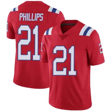 Youth New England Patriots Adrian Phillips Red Limited Vapor Untouchable Alternate Jersey By Nike