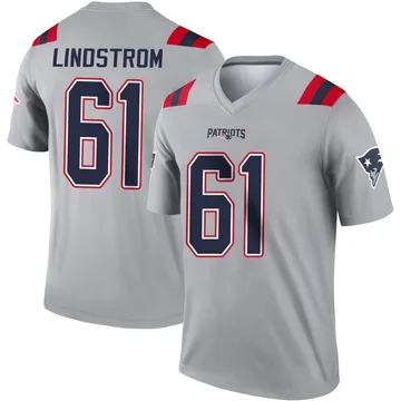Youth New England Patriots Alec Lindstrom Gray Legend Inverted Jersey By Nike